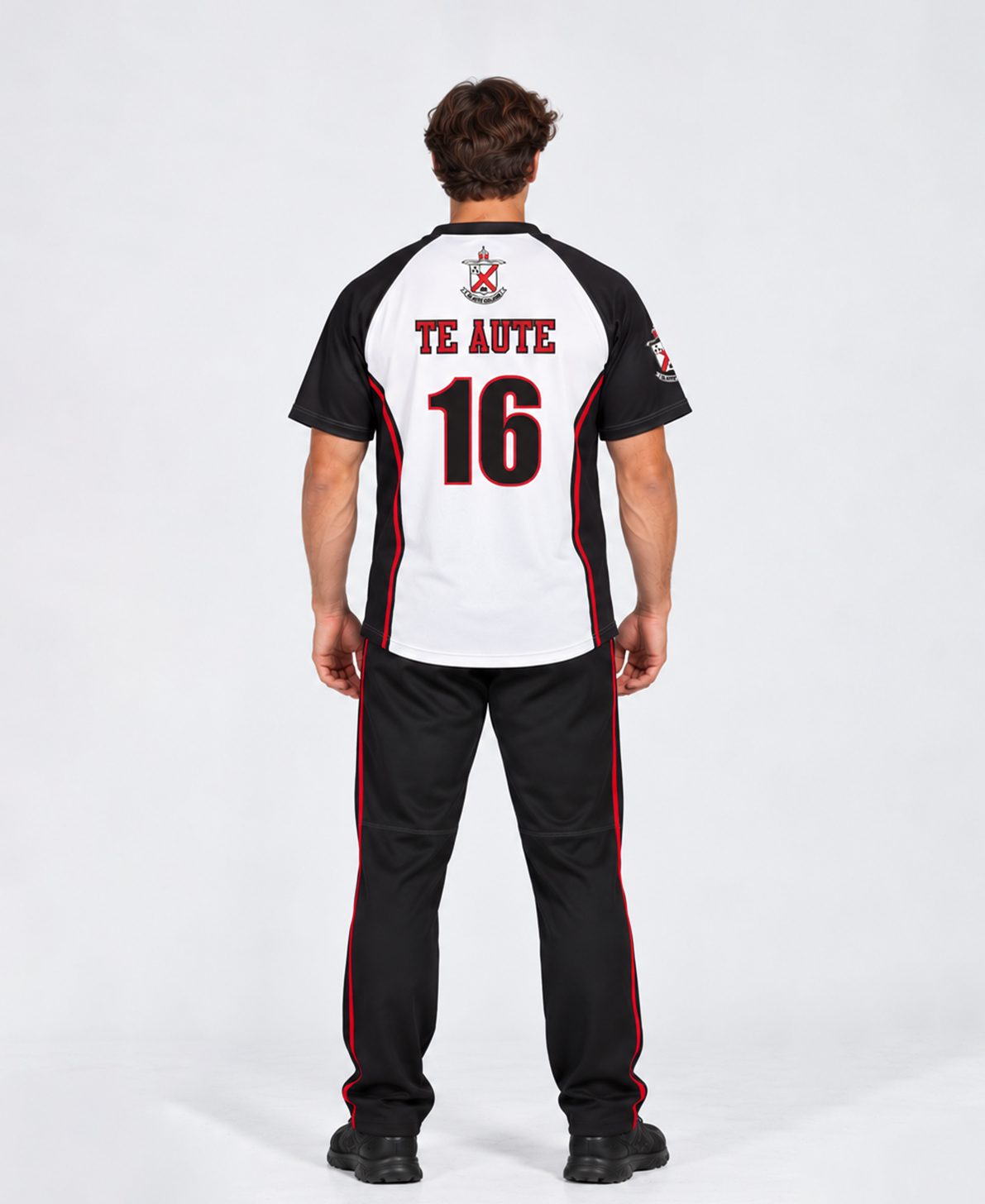 Unisex Softball Grown-on Collar Tee Back