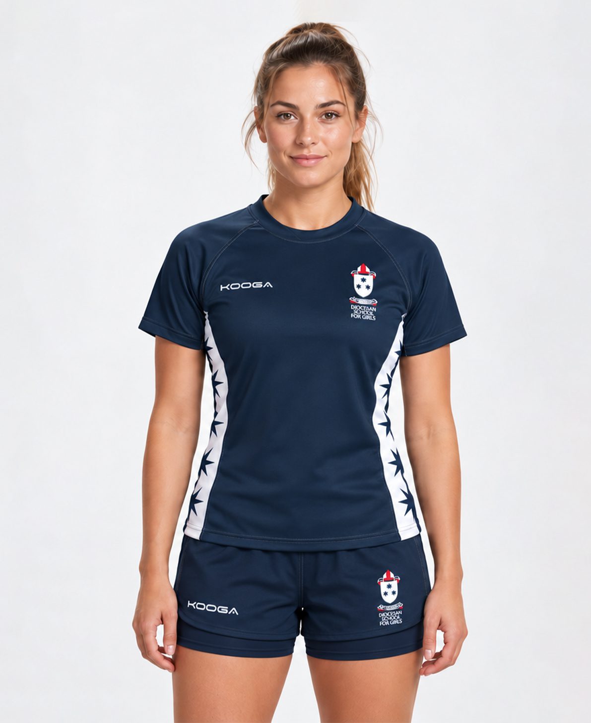 Women Athletic Tee & Shorts Front