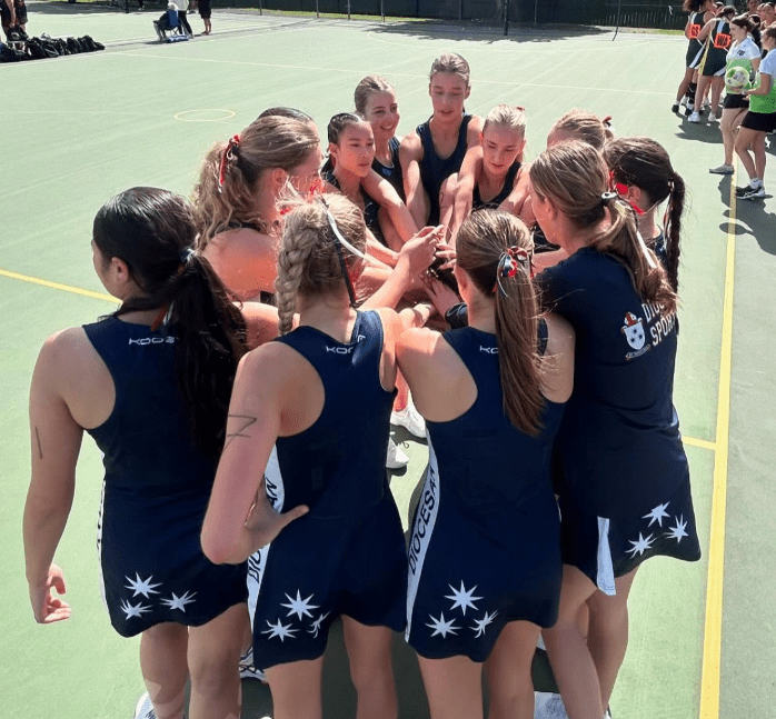 women wearing netball dress designed by KOOGA New Zealand