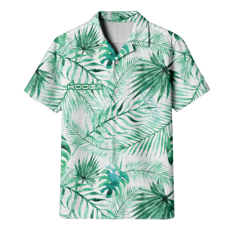 Hawaiian shirt with a leaves design