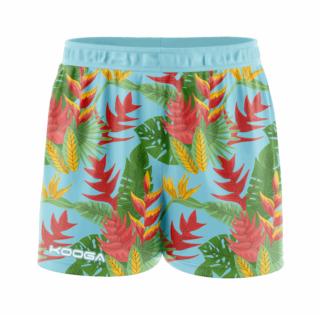 Tropical-themed shorts with a vibrant design