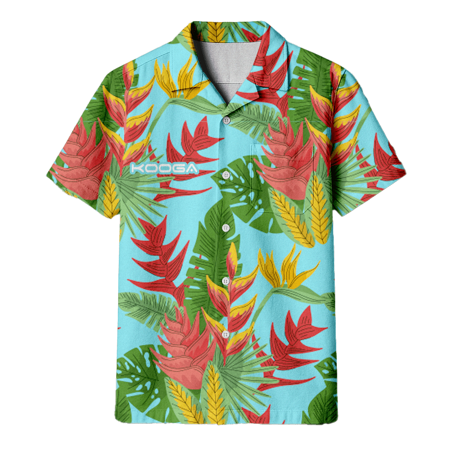 Hawaiian shirt with a tropical design