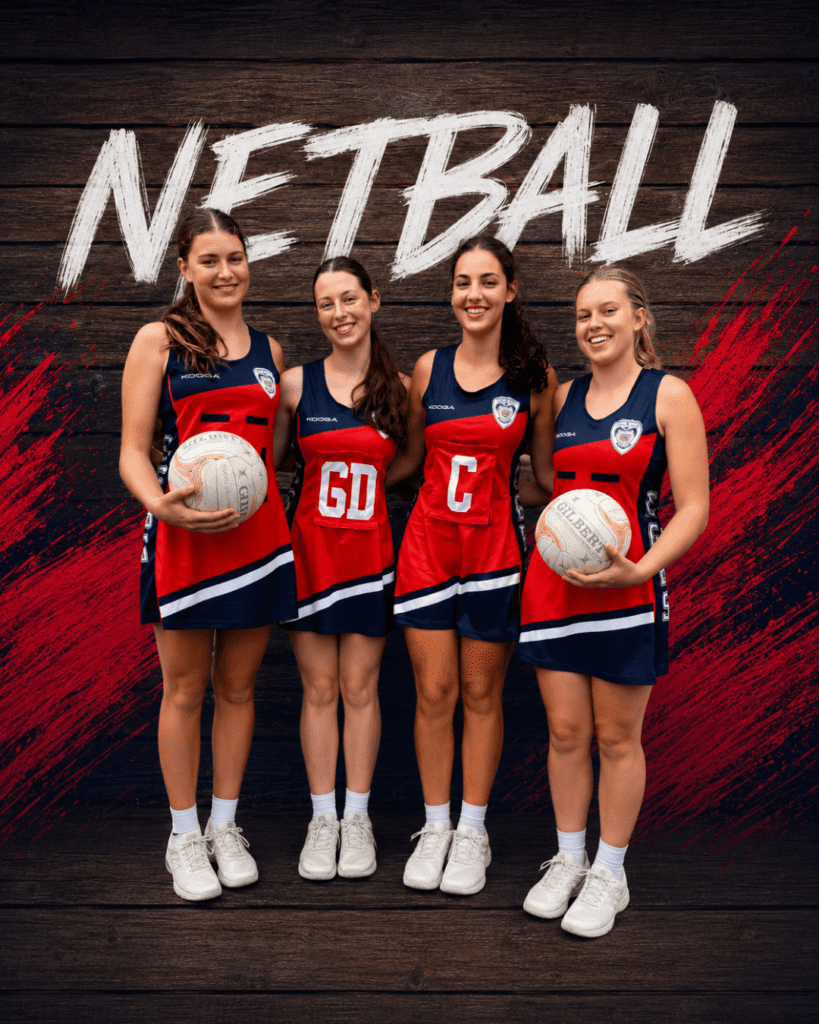 girls wearing netball uniforms from KOOGA