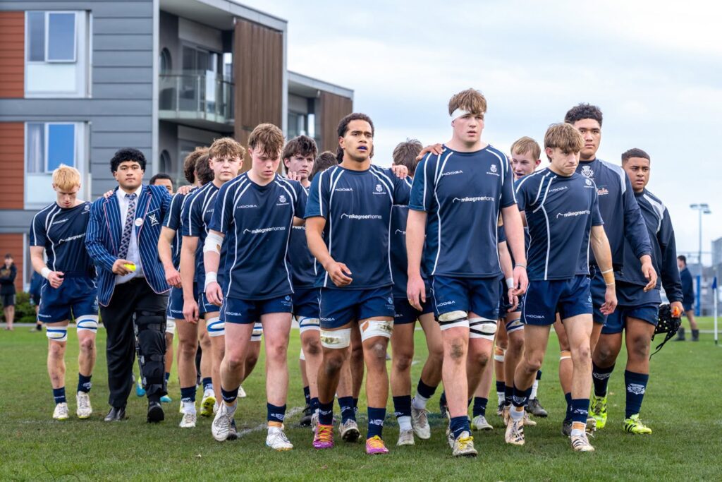 St Andrew's College rugby team wearing Kooga custom jerseys
